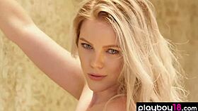 i'm showing off my shaved pussy and natural tits as a young 18+ blonde beauty ora