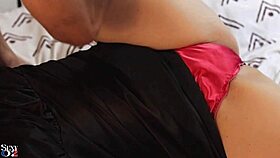 Is This French Amateur In Satin Dress Ready For Doggystyle Rimming And Deepthroat?