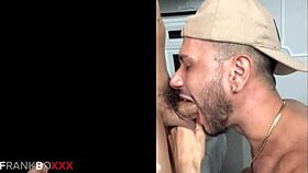 frankboxxx flaunting his huge monster cock