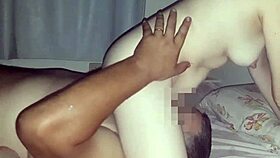 Latina wife makes husband lick her wet pussy