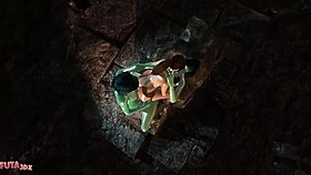 damn, futa3dx tomb raider spitroasted hard by filthy cave trolls in wild train fuck!