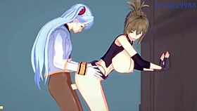 Nine And Chitose Kisaragi And Ruri Hoshino Intense Lesbian Play And Futanari Sex - Super Robot Wars V & Martian Successor Nadesico Hentai