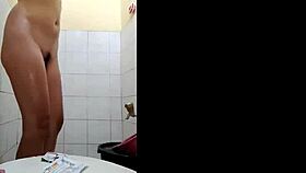 cute asian teen bathes and relaxes