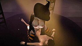 esmeralda the sexy cougar witch in 3d