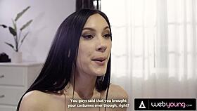 Hey girls, isn’t it fun when Lily Larimar, Kayley Gunner, and Jazmin Luv get wild in costumes?