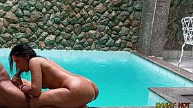 Ksal heads to a top suite for hot anal fucking by the waterfall, cumming multiple times! 💦🏨