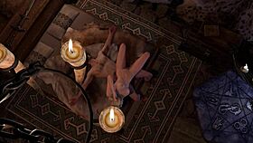 slim blonde rides cock sideways in skyrim parody