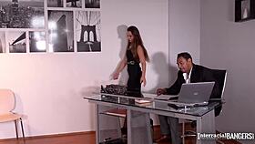 Interracial bangers watch secretary Amirah ride big black veiny cock