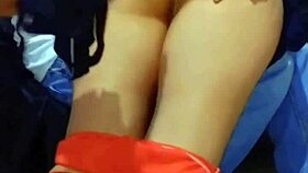 in this homemade scene, a latina teen student gets her skirt lifted and takes a hard anal fucking from an amateur guy, leading to a creampie