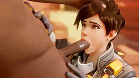 tracer pays bet with blowjob