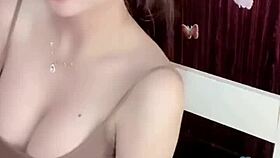 Girl performs a show on webcam 01