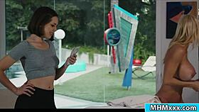 Alexis Fawx hints at scissoring her masseuse.