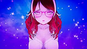 mmd horny girlfriend dances in 3d hentai for love, riding monster cock with squirting and creampie.