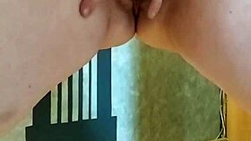 Horny Wife Spanks Ass and Fingers Pussy While Husband's Away at Work