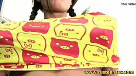 Can You Believe This Teen Shows Off Her Perfect Shaved Body While Masturbating?