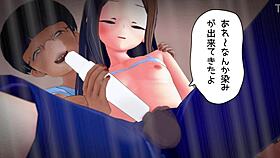 Takagi-san teases sleeping Nishikata in a playful manner