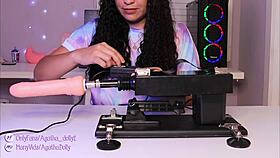 what’s it like unboxing my new sex machine? agatha dolly tests insane speeds on all fours!