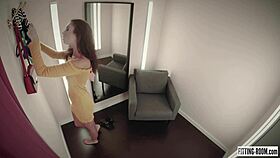 Sabrisse Teases Her Tight Asshole in Stockings Shop