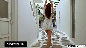 Vixenplus little 18+ Caprice and friend gape wild in group action