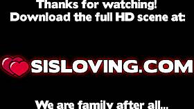 Izzy Lush chevauche la bite de beau-frère jusqu'à jouir