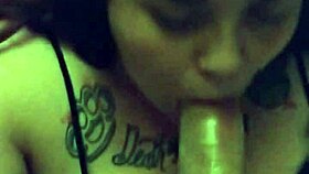 BBW daughter practices deepthroating techniques casually