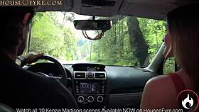 Horny hitchhiker fucks stranger!