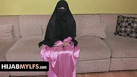 hijab stepmom shows stepson forbidden shaved parts in arab costumes, feels taboo