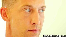 hey, these gay hunks are sucking and deepthroating monster cocks in the bathroom before bareback anal