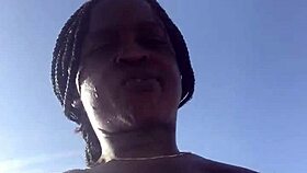 crazy bitch twerking big ass outdoors 😈