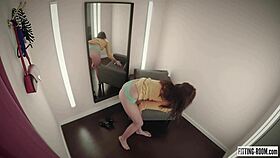 Sabrisse Teases Her Tight Asshole in Stockings Shop