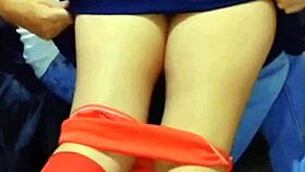 in this homemade scene, a latina teen student gets her skirt lifted and takes a hard anal fucking from an amateur guy, leading to a creampie