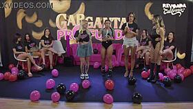 the horny women compete in a deep throat challenge in california.