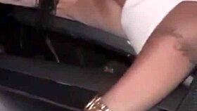 Hey, I'm jerking off for a stranger right through the car window.