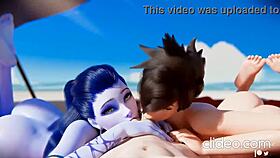 What’s hotter than Widow Tracer in a beach threesome?