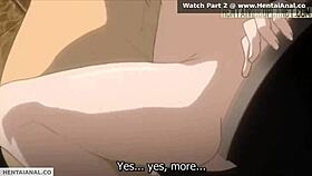 Feeling The Intense Pleasure As The Hentai Redhead Gets Wet From Anal.