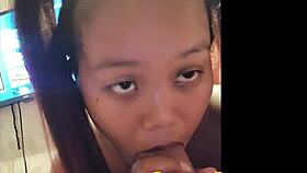 Big Cock Unloads Huge Load on Tiny 18+ Asian Girl