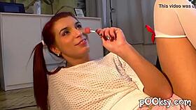 i'm so naughty fingering my cute pigtails ass