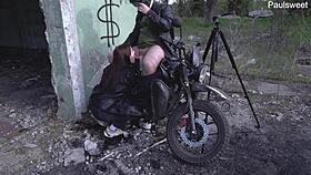 i saw that hot russian milf loving motorcycles and monster cocks outdoors