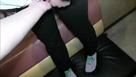 Nervous couple has sex in forbidden place on hot day