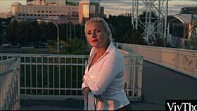 Busty Mature Lesbians Dive Into Lingerie Play, Licking Ass and Pussy With Dildo Fun