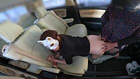 Before outing with hubby, this wife gets intensely loved and creampied in the car 😍🚗