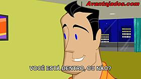 Brazilian European animated gay card game