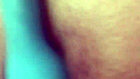 Pussy dripping onto vibrator