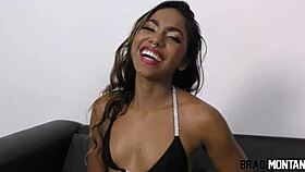 does beautiful latina gabi oliveria debut with bent over gaping fuck on big cock?