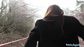 Intense Emotions Surge as Russian Amateur's Shaved Pussy Gets Fucked for Cash in Public POV