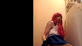 the solo trap jerks off and swallows his cum