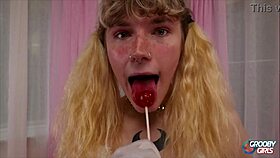 Bella Bunny from Groobygirls graduates with anal toy play in stockings