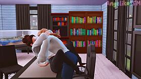 i'm the futanari boss seducing my secretary for deep throat with huge dick.