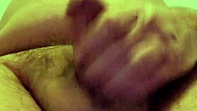 Stroking in hotel room with solo masturbation session