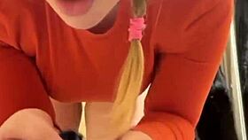 Extreme public fingering with vibrator on her pussy